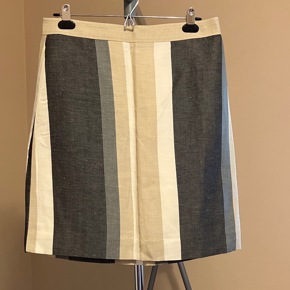 Ann Taylor Striped A-Line Skirt